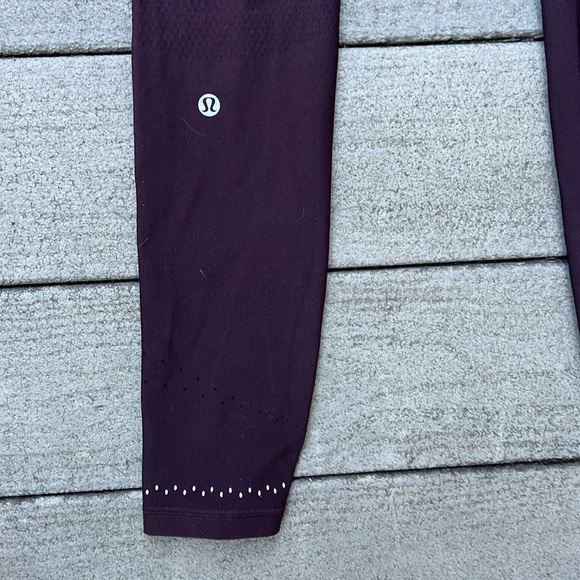 Lululemon In Focus Run Zoned Compression Tight Plum Shadow Size 6 - Picture 5 of 13